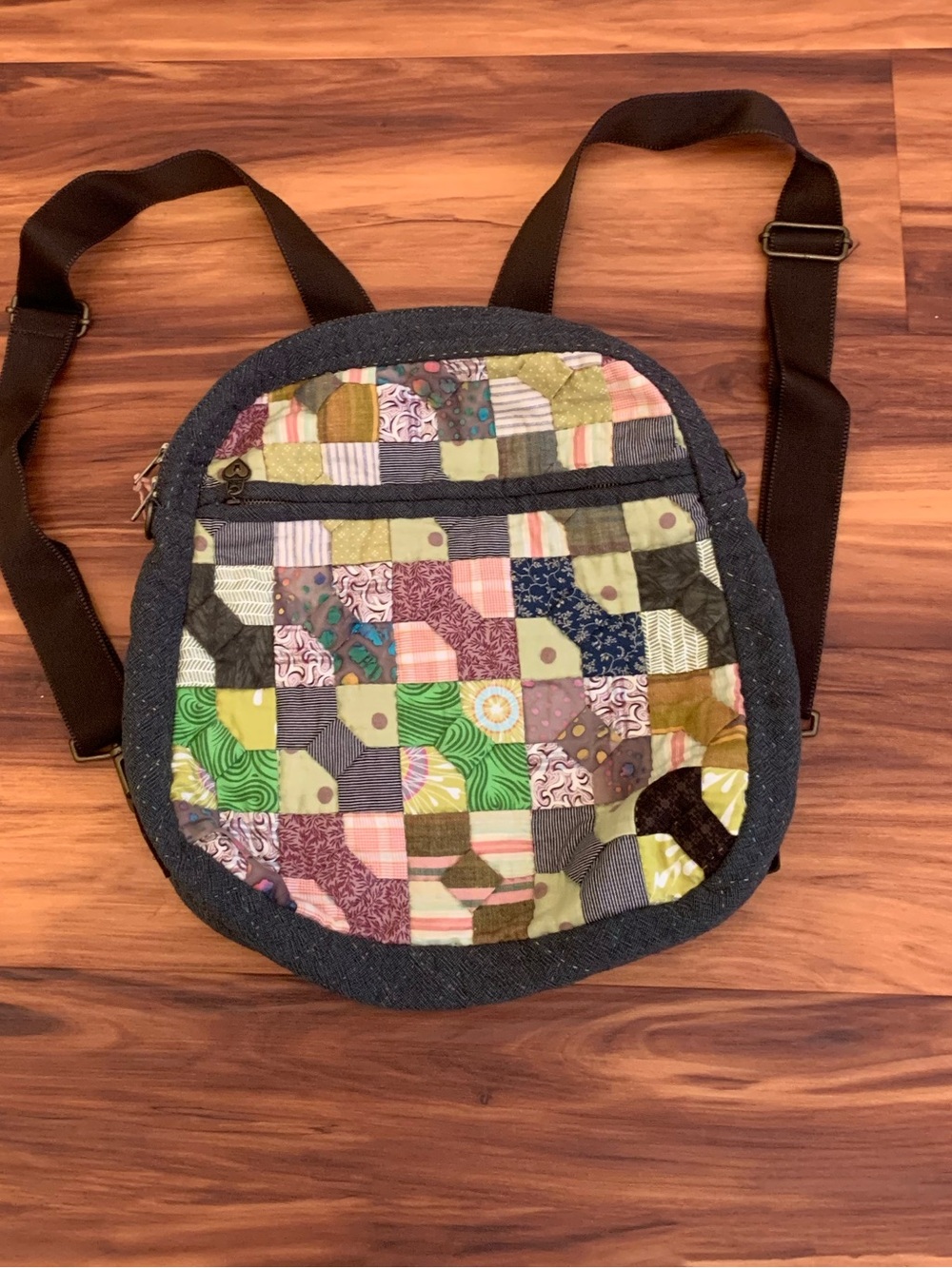 Vintage patchwork backpack